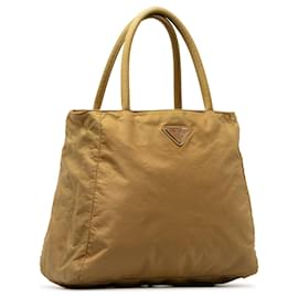 Prada-Tan Prada Tessuto Handbag-Camel