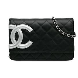 Chanel-Black Chanel Cambon Ligne Wallet On Chain Shoulder Bag-Black