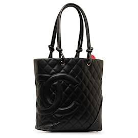 Chanel-Bolso tote Chanel mediano Cambon Ligne negro-Negro