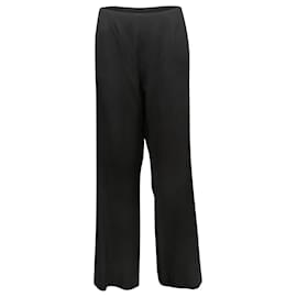 Chanel-Chanel negro vintage otoño/Invierno 2000 Pantalón Lana Talla FR 46-Negro