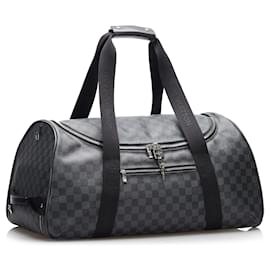 Louis Vuitton-Black Louis Vuitton Damier Graphite Neo Eole 55 Sac de voyage-Noir