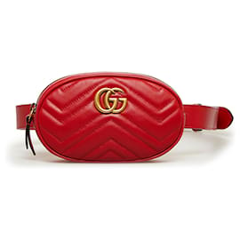 Gucci-Sac ceinture rouge Gucci GG Marmont Matelasse-Rouge