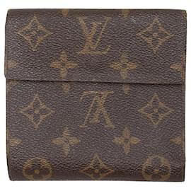 Louis Vuitton-Brown Louis Vuitton Monogram Folding Wallet-Brown