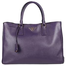 Prada-Bolso de cuero Prada Saffiano Lux Galleria en morado-Púrpura