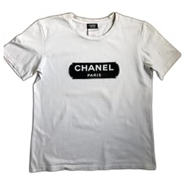 Chanel-Camiseta blanca-Blanco