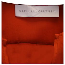 Stella Mc Cartney-Blusa Pussybow di Stella McCartney in seta arancione-Arancione