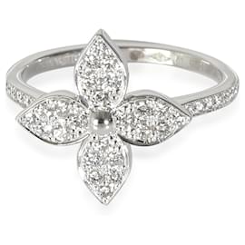 Louis Vuitton-Louis Vuitton Star Blossom Ring in 18K white gold 0.3 ctw-Silvery,Metallic