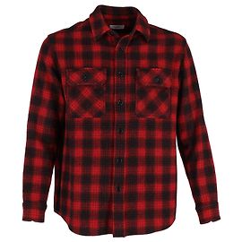 Céline Celine Homme Checked Flannel Shirt in Red Wool Other