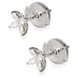 Tiffany & Co-TIFFANY & CO. Tiffany Victoria® Mini Stud Earrings in  Platinum 0.19 ctw-Silvery,Metallic