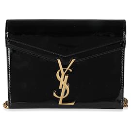 Saint Laurent-Bolso con cadena Cassandre de charol negro de Saint Laurent-Negro