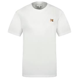 Autre Marque-T-Shirt Patch Tête de Renard - Maison Kitsune - Coton - Blanc-Blanc
