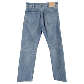 Céline-Jeans a gamba dritta Celine in cotone azzurro-Blu,Blu chiaro