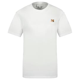 Autre Marque-Camiseta con parche Fox Head - Maison Kitsune - Algodón - Blanco-Blanco