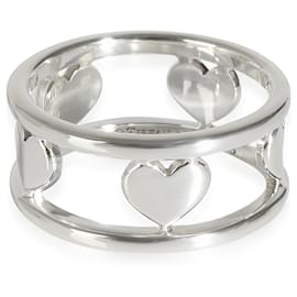 Tiffany & Co-TIFFANY & CO. Anello cuore ritagliato in argento sterling-Argento,Metallico