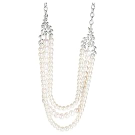 Tiffany & Co-TIFFANY & CO. Paloma Picasso Pearl Necklace in  Sterling Silver-Silvery,Metallic