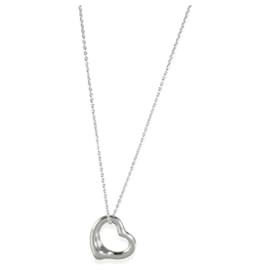 Tiffany & Co-TIFFANY & CO. Elsa Peretti Open Heart Pendant in Sterling Silver-Silvery,Metallic
