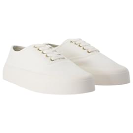 Autre Marque-Lace Up Sneakers - Maison Kitsune - Cotton - White-White