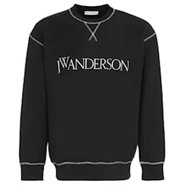 JW Anderson-Sudadera en contraste de adentro hacia afuera-Negro