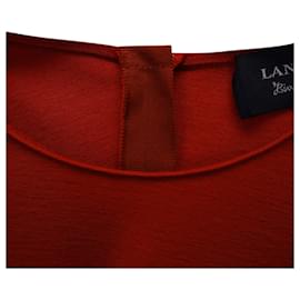 Lanvin-Vestido Lanvin Jersey Twist em Lã Laranja-Laranja