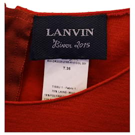 Lanvin-Vestido Lanvin Jersey Twist em Lã Laranja-Laranja