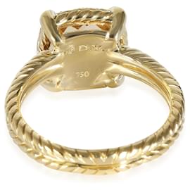 David Yurman-David Yurman Chatelaine Citrine & Diamond Ring in 18k yellow gold 0.15 ctw-Silvery,Metallic