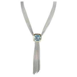 David Yurman-Mehrreihige Halskette mit Albion-Topas von David Yurman, 18K Gelbgold/Sterlingsilber-Silber,Metallisch