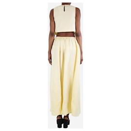 Jil Sander-Pale yellow sleeveless dress - size UK 6-Yellow