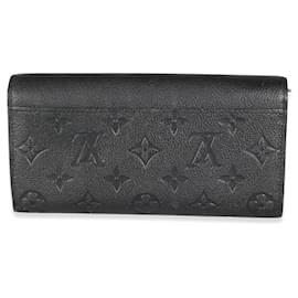 Louis Vuitton-Louis Vuitton Black Monogram Empreinte Sarah Carteira-Preto