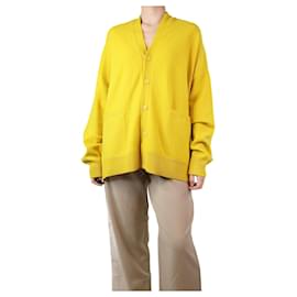 Autre Marque-Mustard pocket cardigan - size UK 12-Yellow