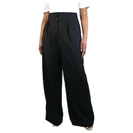 Autre Marque-Black wide-leg trousers - size UK 16-Black