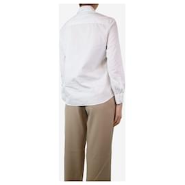 Céline-Weißes Baumwollhemd – Größe UK 12-Weiß