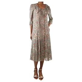 See by Chloé-Multicolour printed neck-tie dress - size UK 6-Multiple colors