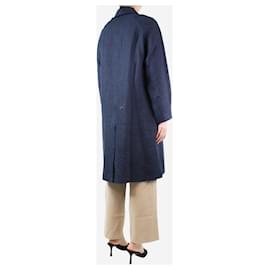 Autre Marque-Blue linen buttoned coat - size UK 10-Blue