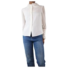 Autre Marque-Cream chiffon blouse - size UK 6-Cream
