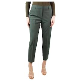 Theory-Green wool pocket trousers - size UK 12-Green