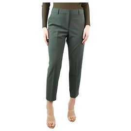 Theory Grüne Wollhose mit Taschen - Größe UK 12 Grün