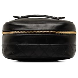 Chanel-Chanel - Kosmetikkoffer CC aus schwarzem Lammleder-Schwarz