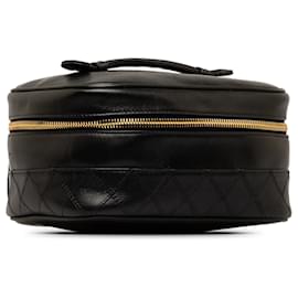 Chanel-Chanel - Kosmetikkoffer CC aus schwarzem Lammleder-Schwarz