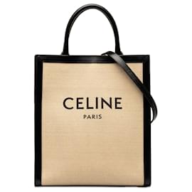 Céline-Celine Brown Medium Vertical Cabas-Brown,Black,Beige