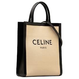 Céline-Cabas verticale media Celine Brown-Marrone,Nero,Beige