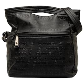 Chanel-Chanel black 31 Rue Cambon Embossed Leather Satchel-Black