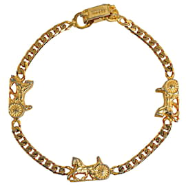 Céline-Celine Gold Horse Carriage Chain Bracelet-Golden