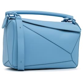 Loewe-Loewe Blue Medium Puzzle Bag-Blue