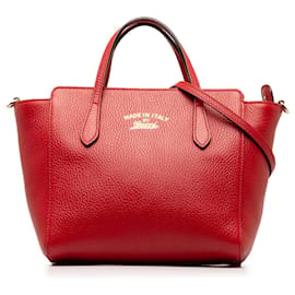 Gucci-Bolso satchel mini swing rojo de Gucci-Roja