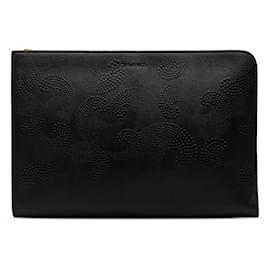 Tiffany & Co-Tiffany Black Textured Leather Clutch-Black