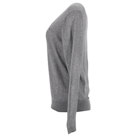 Tommy Hilfiger-Sweatshirt aus Baumwollmischung mit V-Ausschnitt für Herren-Grau