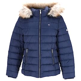 Tommy Hilfiger-Womens Essential Down Filled Hooded Jacket-Navy blue