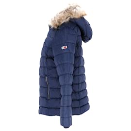 Tommy Hilfiger-Womens Essential Down Filled Hooded Jacket-Navy blue