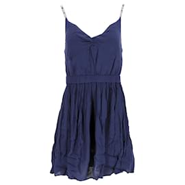 Tommy Hilfiger-Vestido feminino com alça e logotipo repetido essencial-Azul marinho
