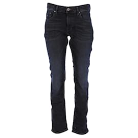 Tommy Hilfiger-Calça jeans reta masculina-Azul